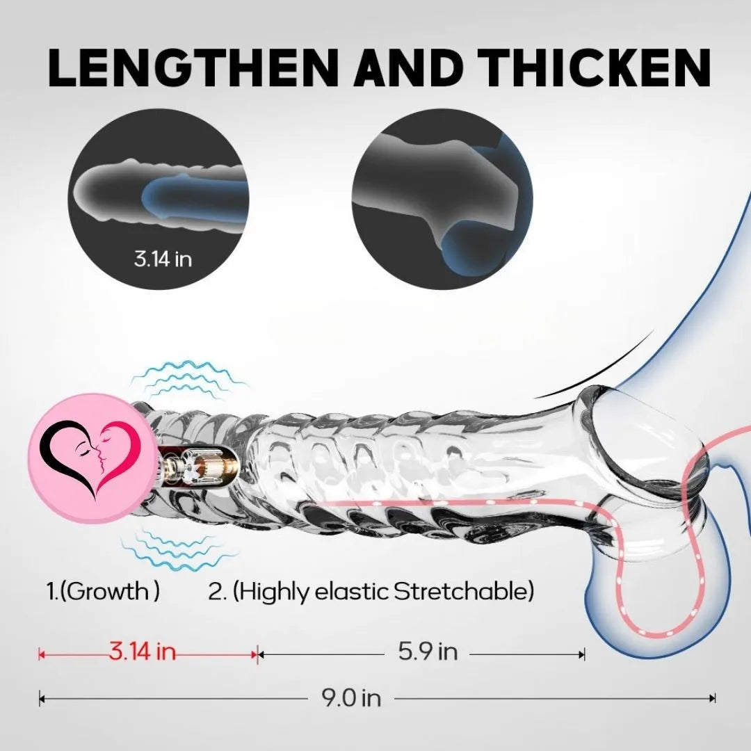 DuoExtend Vibrerende Penisforlenger – 20 cm